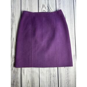 Vintage Kate Hill Sz 4 Wool Rich Blend Skirt Purple Minimalist Cottage